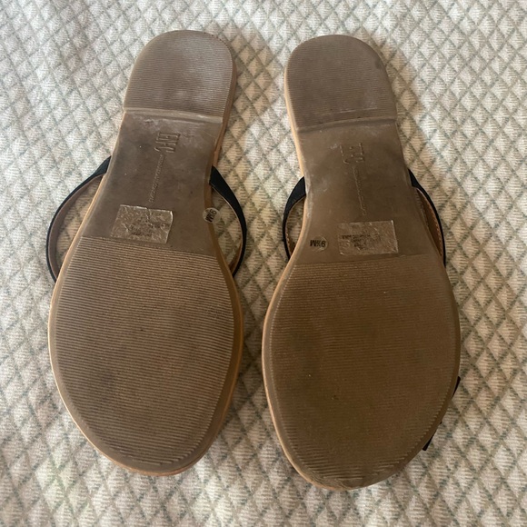 INC International Concepts Black Sandals with Rhinestone Bow - Picture 3 of 4